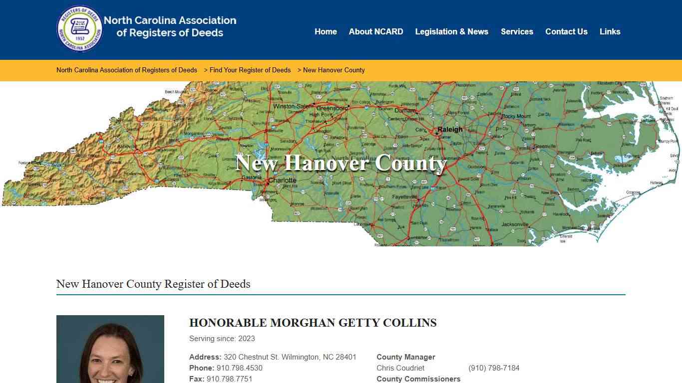 New Hanover County – North Carolina Association of Registers of Deeds